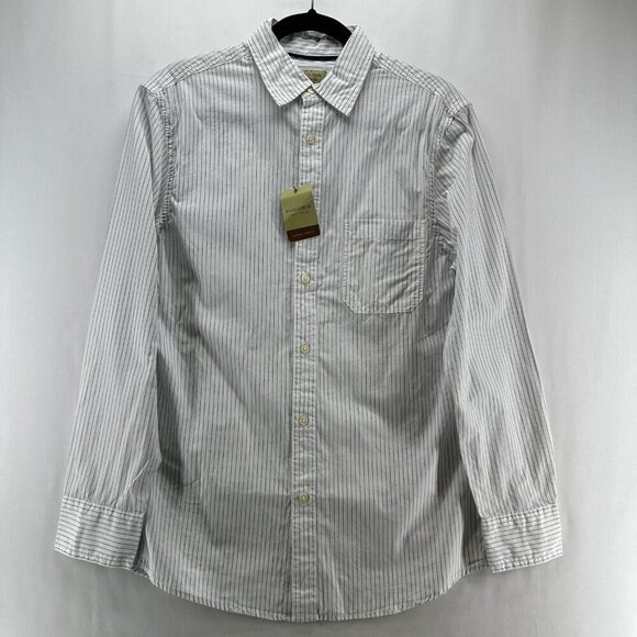 Sonoma Other - Sonoma Life+Style Shirt Mens S Casual Poplin Button Up Long Sleeve Striped White